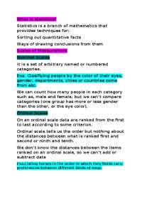 Introduction to Statistics: Measurement Scales, Central Tendency, and Variation Measures