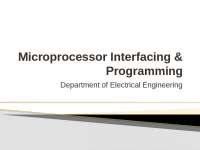 Micro-processor interfacing and programming lectures - Docsity