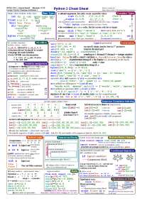 Python Cheat Sheet. List of standard Python code - Docsity