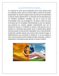 CALENTAMIENTO GLOBAL - Docsity