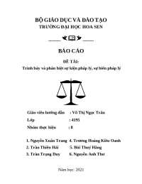 Trình bày và phân biệt sự kiện pháp lý, sự biến pháp lý