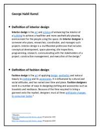 INTERIOR DESIGN AND FURNITUR DESIGN - Docsity