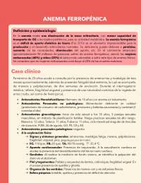 Caso clínico anemia ferropénica