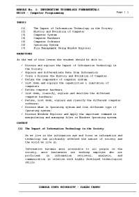 Computer science modules - Docsity