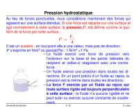 Pesanteur et Pression hydrostatique