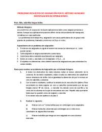 Problemas de asignación método húngaro