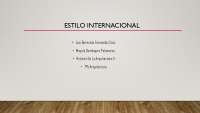 ESTILO INTERNACIONAL EN MEXICO
