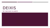 Dexisis in pragmatics