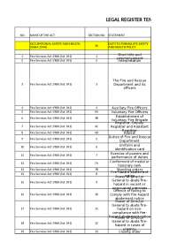 Legal Register Template