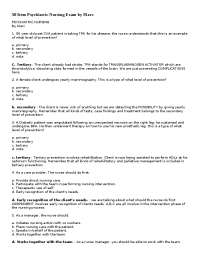 Exam Reviewer for psychiatric and mental health nursing | Exams ...