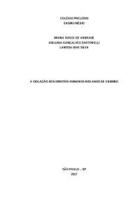 Violações de Direitos Humanos no Brasil durante a Ditadura Militar (1964-1985)