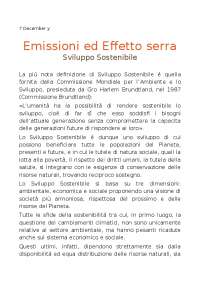 Emissioni ed Effetto serra