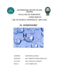 Informe El Hidrogeno