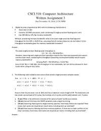 Computer Architecture Assigment