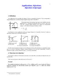 Bijection et sa bijection réciproque - Docsity