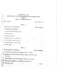 Environmental law Semester 1 Osmania University Q & A for Exams