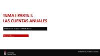 Análisis de estados financieros TEMA I LAS CUENTAS ANUALES - Docsity