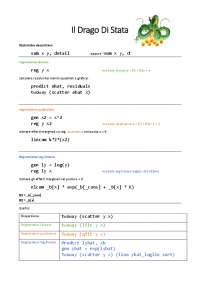 Schema comandi di Stata per econometria