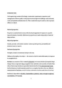 Civil engineering materials