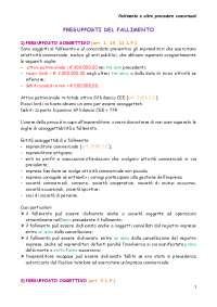 Fallimento e altre procedure concorsuali | Schemi e mappe concettuali ...