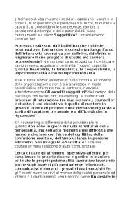 Psicologia dell'orientamento scolastico e professionale Test fine lezione Unipegaso