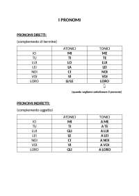 Pronomi italiani (pronomi diretti e pronomi indiretti)