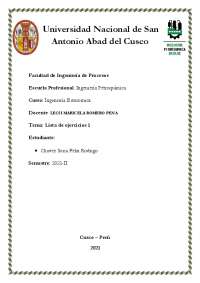 Lista de ejercicios 1 - Docsity
