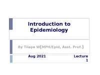 epidemiology for master degree