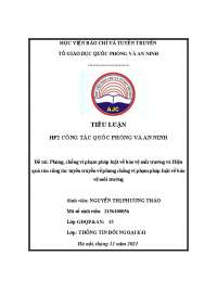 Công tác quốc phòng và an ninh