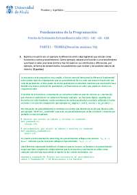 Examen Julio 2021 (Soluciones) Fundamentos de Programacion UAH