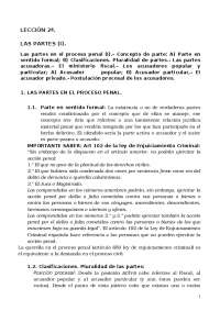 TEMA 2 LAS PARTES EN EL PROCESO PENAL - Docsity