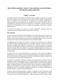 Resumen Nueva Historia Argentina - Tomo VII - Cap. 1, 2, 3, 5 y 6