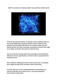 The Missing Baryons: How Fast Radio Bursts Solved a Cosmological Mystery