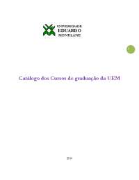 Catalogo dos Cursos da UEM