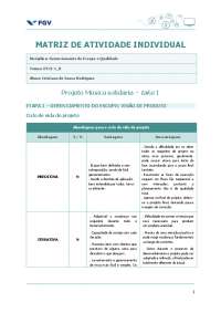Gerenciamento de Escopo e Qualidade - Projetos