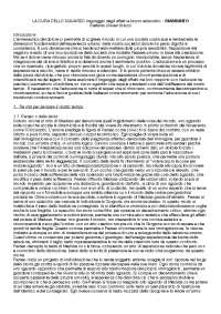 Riassunto La cura dello sguardo
