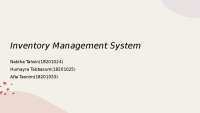Online inventory management system - Docsity