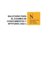Balotario para el examen de la UPN san juan de lurigancho
