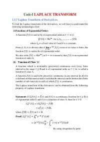Laplace Transform Unit 1 Notes 5