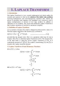 Laplace Transform Unit 1