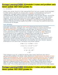 Portage LearningCHEM 103module 5 notes and problem sets latest update 2021/2022 graded A+