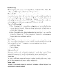 What is Cloud Computing - Docsity