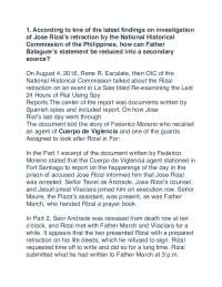 Retraction of Rizal and First Cry of Revolution over view