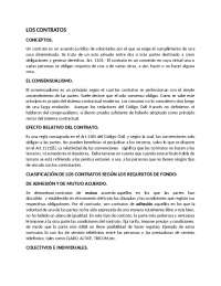 Concepto de Contratos: Principios Básicos y Clasificación