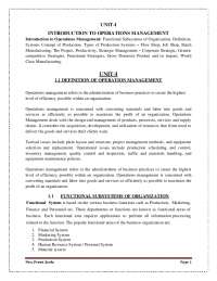 Introduction to Operations Management - Docsity
