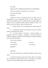 Prova de formação para diversidade