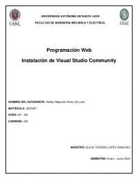 Manual de Visual Studio Community