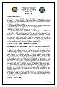 Modules 1 and 2 (Natatanging Diskurso)