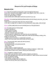 Elements of Art and Principles of Design - Docsity