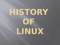 Operating System - History of Linux - Docsity